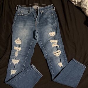 Torrid Distressed Sky High Skinny Jeans